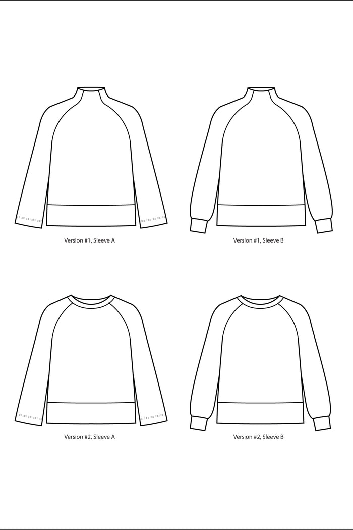 Cosmos Sweatshirt Curvy Fit Sewing Pattern (PDF)