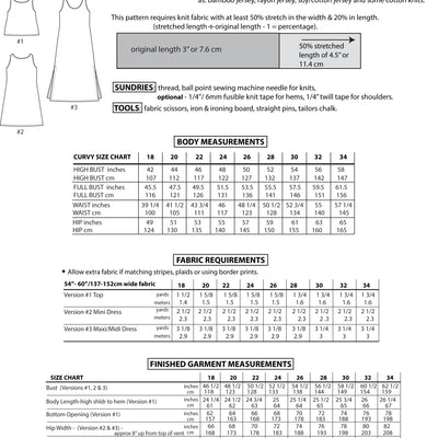 Underwood Tank Dress & Top Sewing Pattern (PDF)