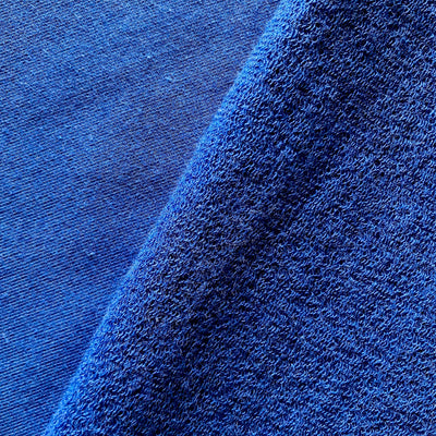 3/4 YARD REMNANT Organic Cotton/Soy/Spandex French Terry  - Classic Blue