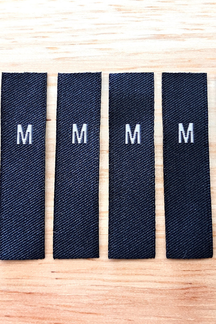 Size Labels - MEDIUM (M) - Black – Sew House Seven