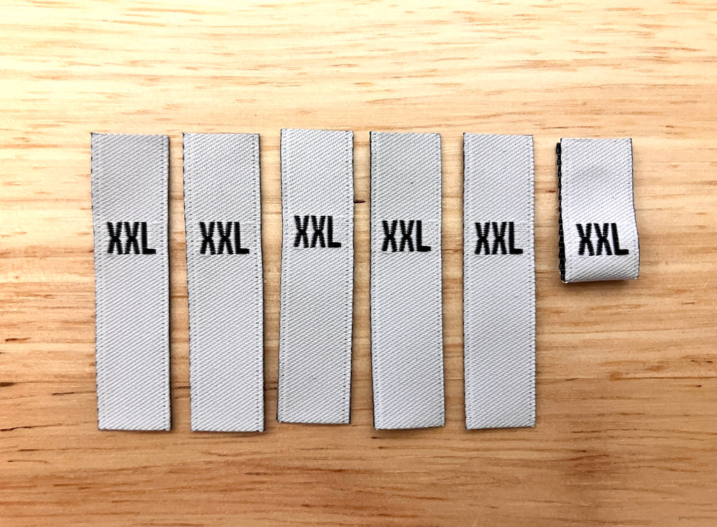 Size Labels - EXTRA EXTRA LARGE (XXL) - White – Sew House Seven