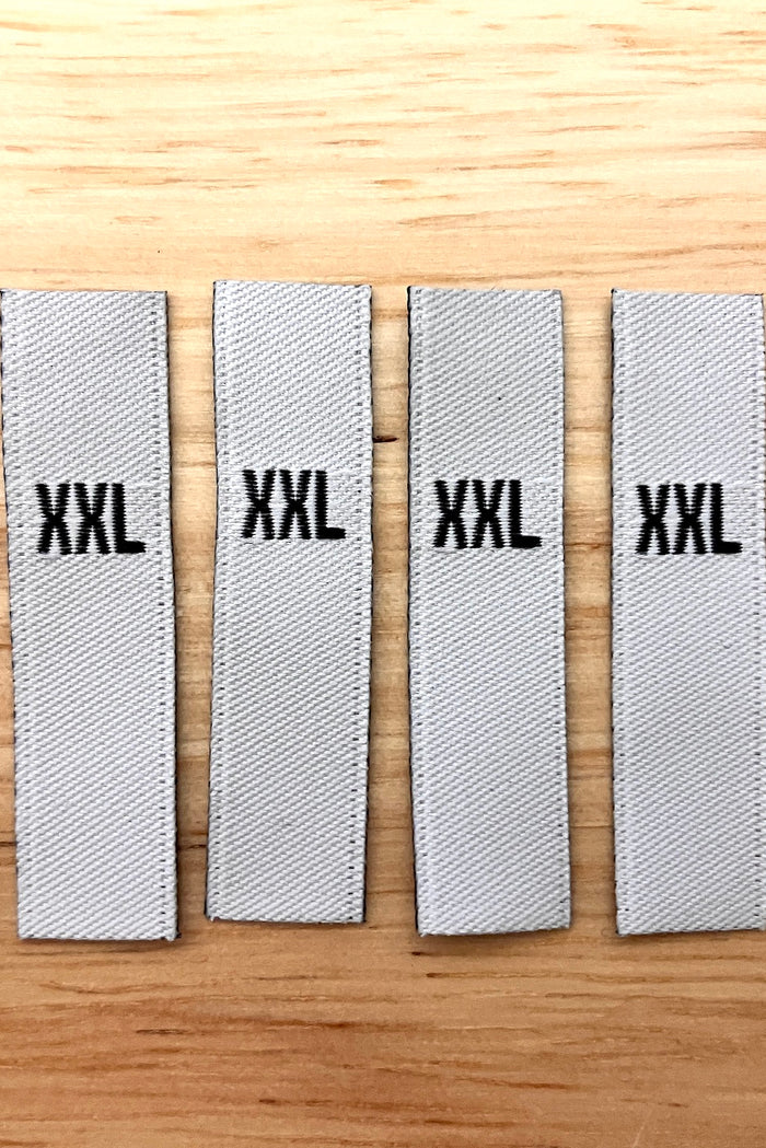 Size Labels - EXTRA EXTRA LARGE (XXL) - White – Sew House Seven