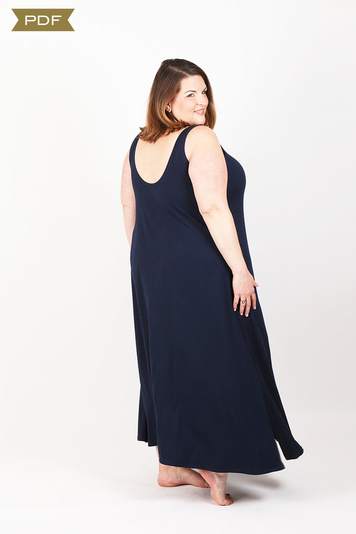 Underwood Tank Top & Dress CURVY FIT Sewing Pattern (PDF) Sew House Seven Underwood Tank Top & Dress CURVY FIT Sewing Pattern (PDF) Sew House Seven