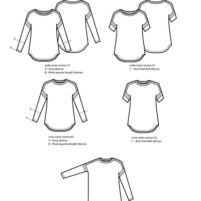 Merlo Field Tee Sewing Pattern (PDF)