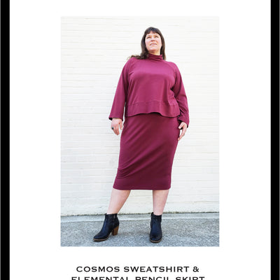 Cosmos Sweatshirt & Elemental Pencil Skirt Curvy Fit Sewing Pattern (Printed) ERRATA MISNUMBERED PIECES