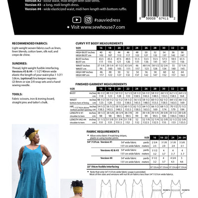 Sauvie Sundress Curvy Fit Sewing Pattern (Printed)