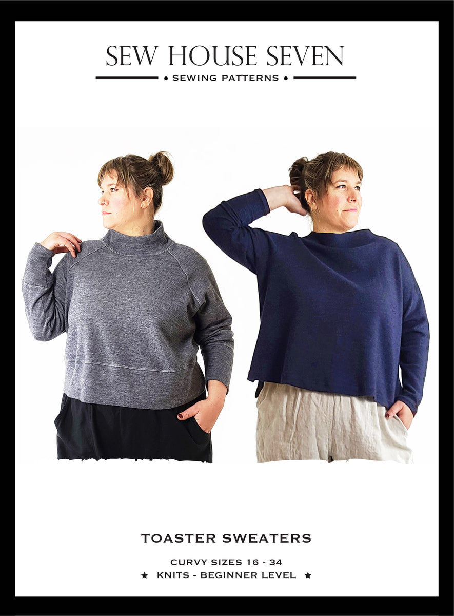 #110C Toaster Sweaters Sewing Pattern (Curvy Sizes 16-34) – Sew House Seven