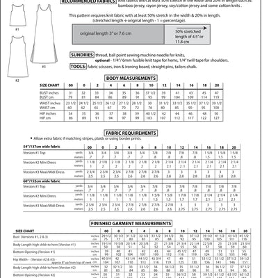 Underwood Tank Top & Dress CURVY FIT Sewing Pattern (PDF)