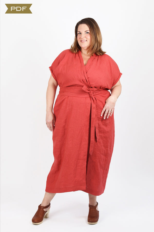 Wildwood Wrap Dress Curvy Fit Sewing Pattern (PDF)