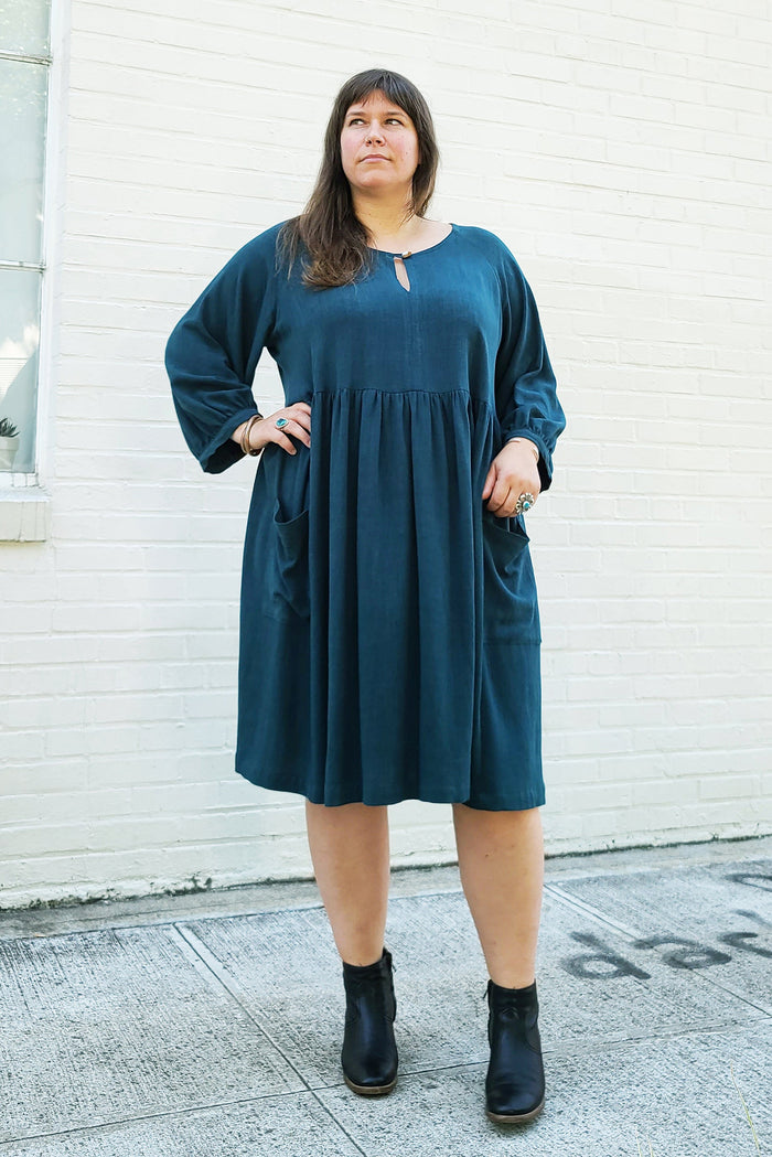Romey Gathered Dress & Top Curvy Fit Sewing Pattern (Printed)